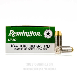Image of Remington 10mm Ammo - 50 Rounds of 180 Grain MC Ammunition