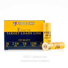 Image of Fiocchi 20 Gauge Ammo - 25 Rounds of 7/8 oz. #8 Shot (Lead) Ammunition