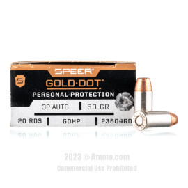 Image of Speer 32 ACP Ammo - 20 Rounds of 60 Grain JHP Ammunition