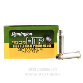 Image of Remington HTP 357 Magnum Ammo - 20 Rounds of 158 Grain SJHP Ammunition