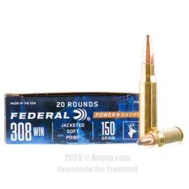 Image of Federal 308 Win Ammo - 20 Rounds of 150 Grain SP Ammunition