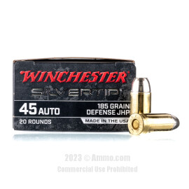 Image of Winchester Silvertip 45 ACP Ammo - 200 Rounds of 185 Grain JHP Ammunition