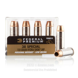 Image of Federal 38 Special Ammo - 20 Rounds of 110 Grain JHP Ammunition