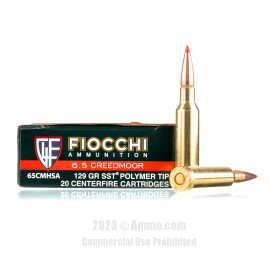 Image of Fiocchi 6.5 Creedmoor Ammo - 20 Rounds of 129 Grain SST Ammunition