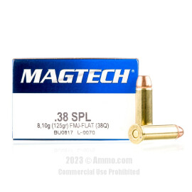 Magtech 38 Special  Ammo - 1000 Rounds of 125 Grain FMC Ammunition