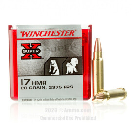 Image of Winchester 17 HMR Ammo - 50 Rounds of 20 Grain JHP Ammunition