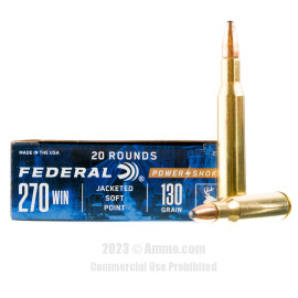 Image of Federal 270 Win Ammo - 20 Rounds of 130 Grain SP Ammunition