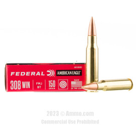 Image of Federal 308 Win Ammo - 500 Rounds of 150 Grain FMJ-BT Ammunition