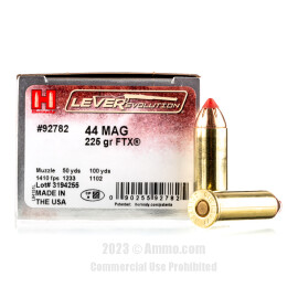 Image of Hornady 44 Magnum Ammo - 20 Rounds of 225 Grain FTX Ammunition