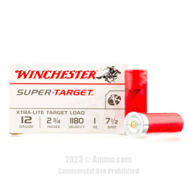 Image of Winchester Super Target 12 Gauge Ammo - 250 Rounds of 1 oz. #7-1/2 Shot Ammunition