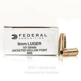 Image of Federal 9mm Ammo - 1000 Rounds of 147 Grain JHP Ammunition