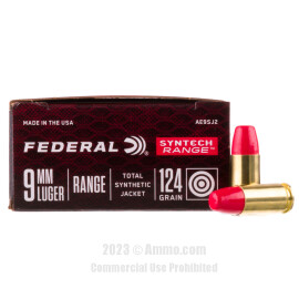 Image of Federal Syntech 9mm Ammo - 50 Rounds of 124 Grain Total Synthetic Jacket FN Ammunition
