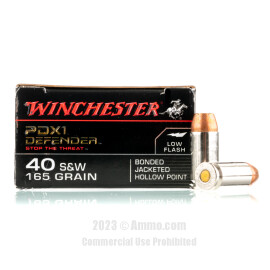 Image of Winchester 40 cal Ammo - 20 Rounds of 165 Grain JHP Ammunition