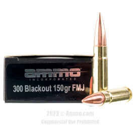 Ammo Inc. 300 AAC Blackout Ammo - 20 Rounds of 150 Grain FMJ...