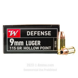 Image of Winchester 9mm Ammo - 500 Rounds of 115 Grain JHP Ammunition