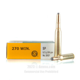 Sellier & Bellot 270 Win Ammo - 20 Rounds of 150 Grain SP Ammunition