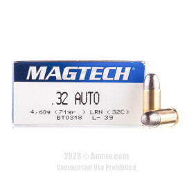 Image of Magtech 32 ACP Ammo - 50 Rounds of 71 Grain LRN Ammunition
