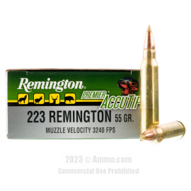 Image of Remington Premier 223 Rem Ammo - 20 Rounds of 55 Grain AccuTip-V Ammunition