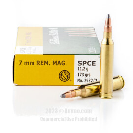 Image of Sellier and Bellot 7mm Rem Magnum Ammo - 20 Rounds of 173 Grain SPCE Ammunition