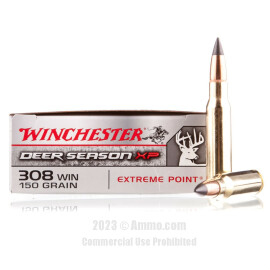 Image of Winchester Deer Season XP 308 Win Ammo - 20 Rounds of 150 Grain Extreme Point Ammunition