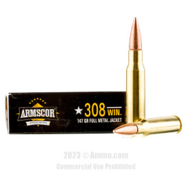 Image of Armscor 308 Win Ammo - 500 Rounds of 147 Grain FMJ Ammunition