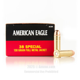 Image of Federal American Eagle 38 Special Ammo - 50 Rounds of 130 Grain FMJ Ammunition