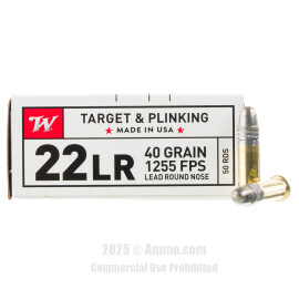 Image of Winchester USA 22 LR Ammo - 5000 Rounds of 40 Grain LRN Ammunition