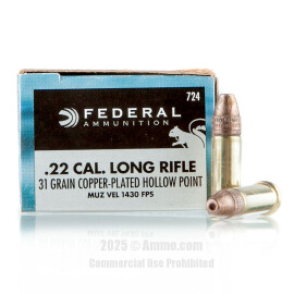Image of Federal 22 LR Ammo - 500 Rounds of 31 Grain CPHP Ammunition