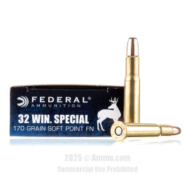 Image of Federal 32 Win Special Ammo - 20 Rounds of 170 Grain SP Ammunition