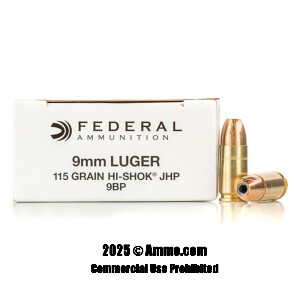 Discount Federal 9mm  115 Grain Handgun Ammunition
