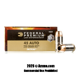 50 Rounds Of 45 ACP Handgun Ammo From Federal