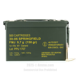 500 Rounds Of 30-06 Ammo From Prvi Partizan
