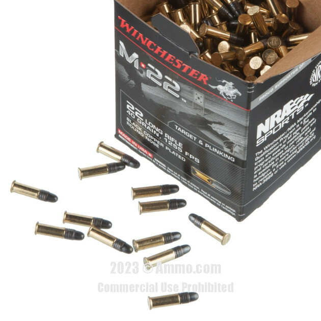 Winchester 22 LR Ammo - 1000 Rounds of 40 Grain CPRN Ammunition