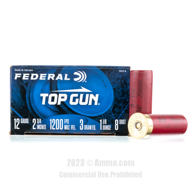 Federal 12 Gauge Ammo - 250 Rounds of 1-1/8 oz. #8 Shot (Lead) Ammunition
