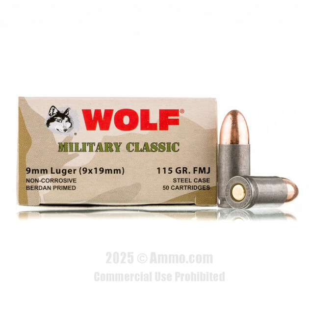 Shop 9mm 50 Round Ammo (High Quality FMJ HP JHP Rounds)