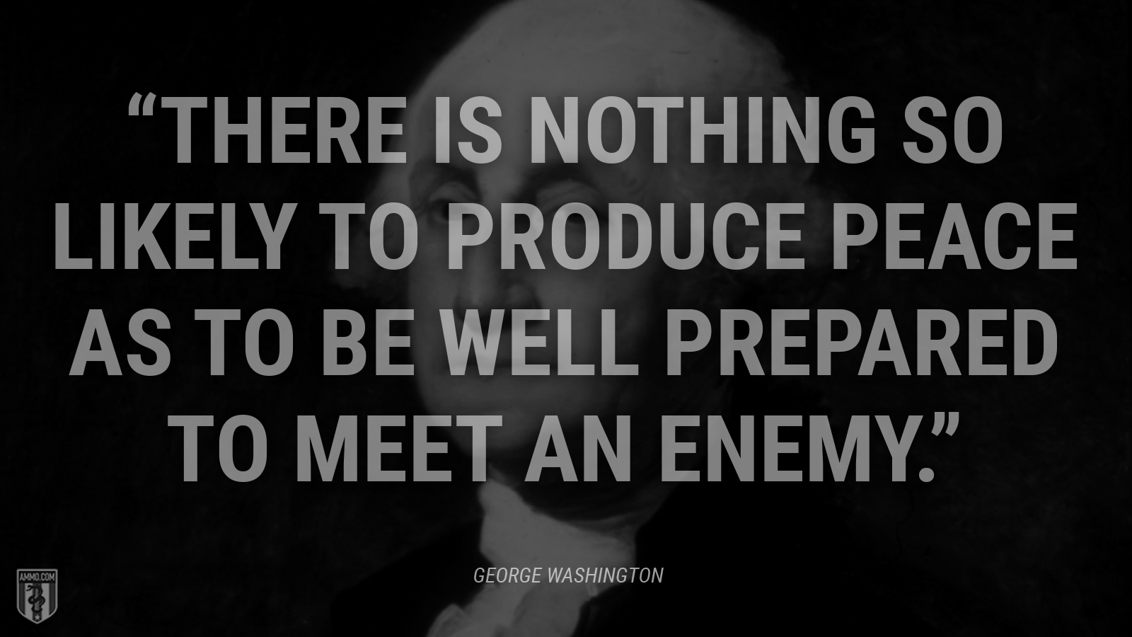 “There is nothing so likely to produce peace as to be well prepared to meet an enemy.” - George Washington