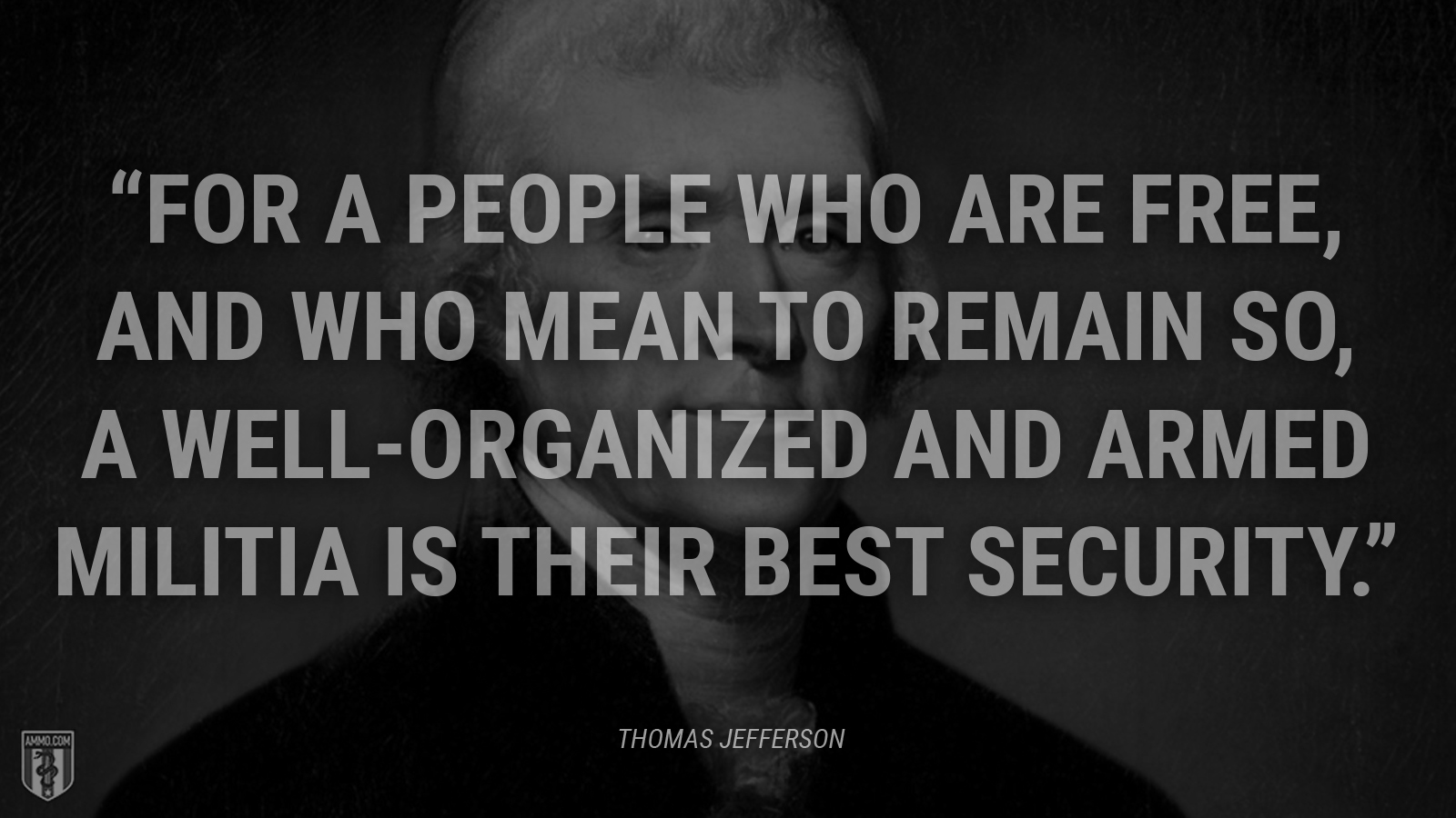 “For a people who are free, and who mean to remain so, a well-organized and armed militia is their best security.” - Thomas Jefferson