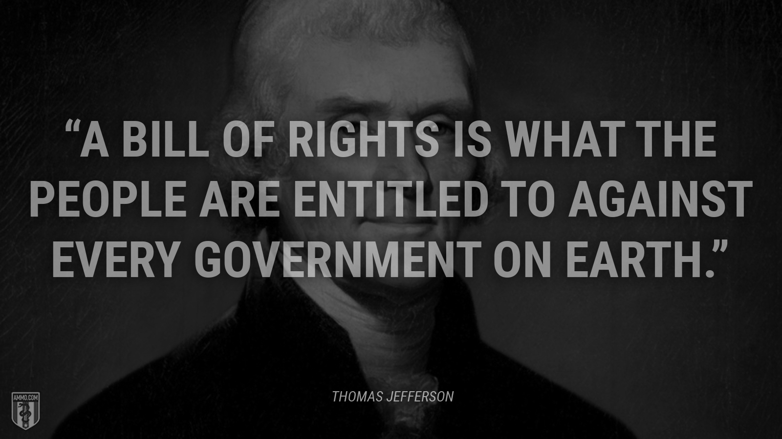 “A bill of rights is what the people are entitled to against every government on earth.” - Thomas Jefferson