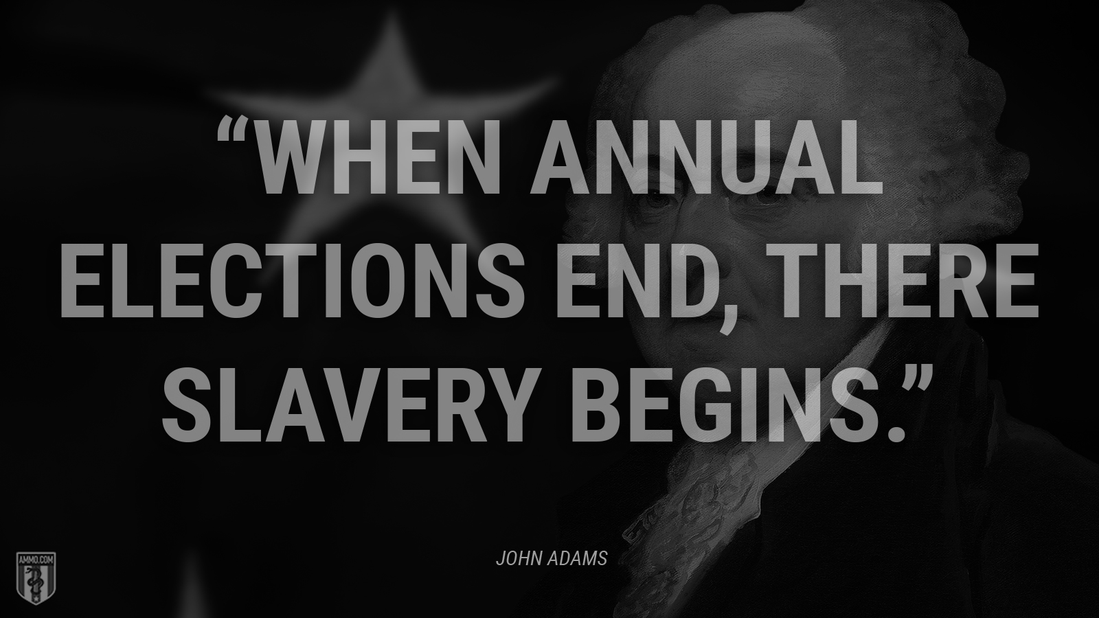 “When annual elections end, there slavery begins.” - John Adams