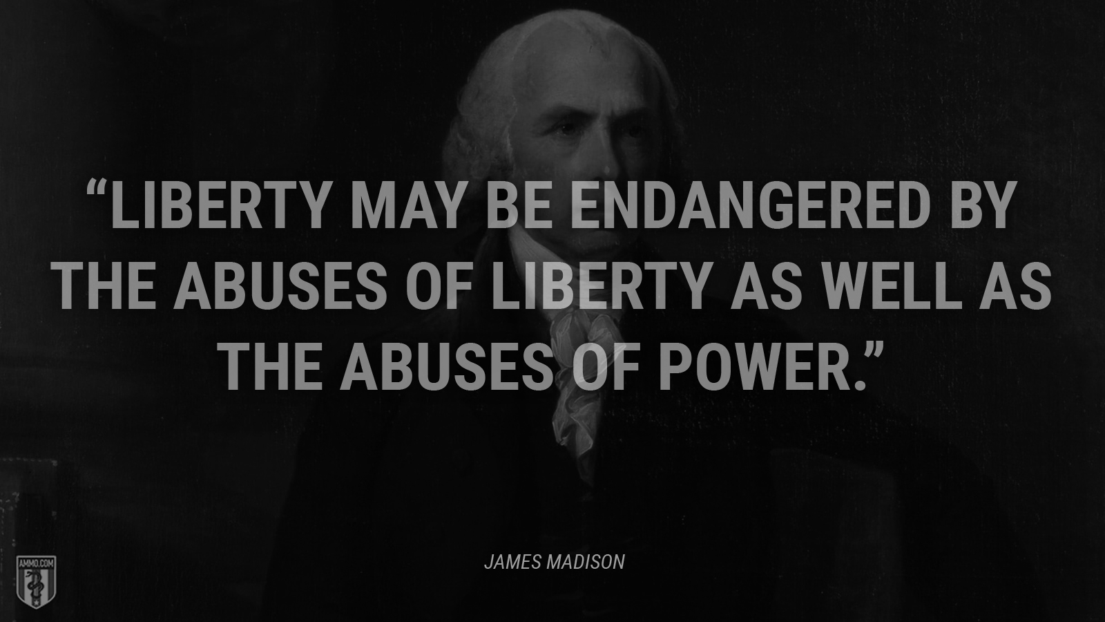 “Liberty may be endangered by the abuses of liberty as well as the abuses of power.” - James Madison