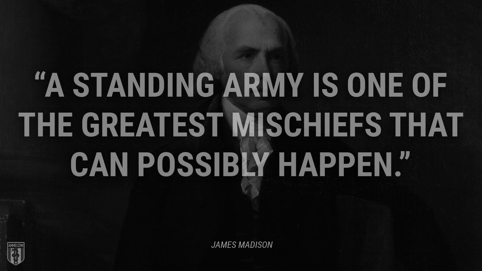 “A standing army is one of the greatest mischiefs that can possibly happen.” - James Madison