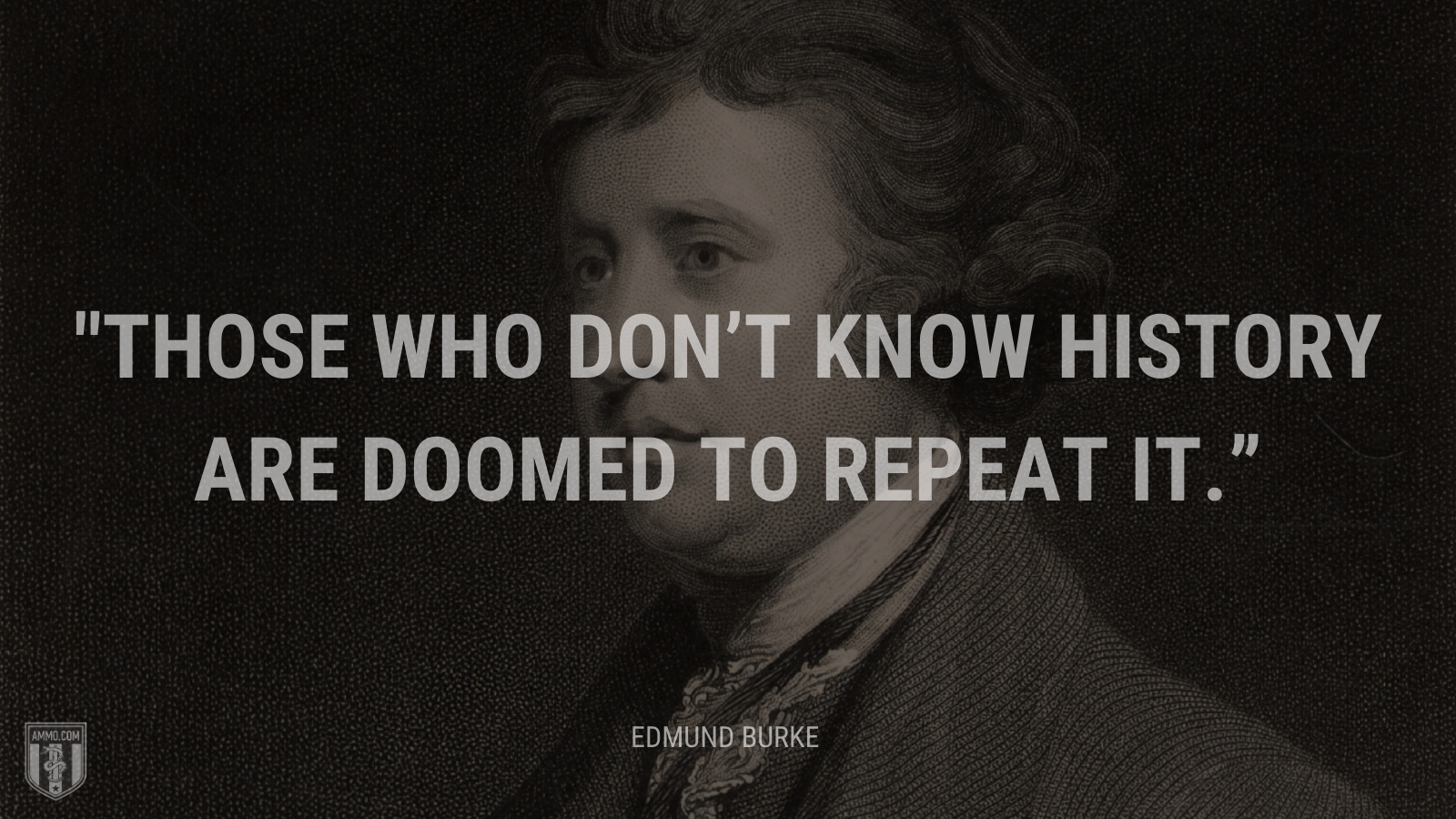 “Those who don’t know history are doomed to repeat it.” - Edmund Burke